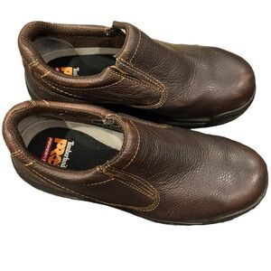 Timberland Pro TiTAN Alloy Safety Toe Work Shoes Mens Size 9M Wide Brown Leather